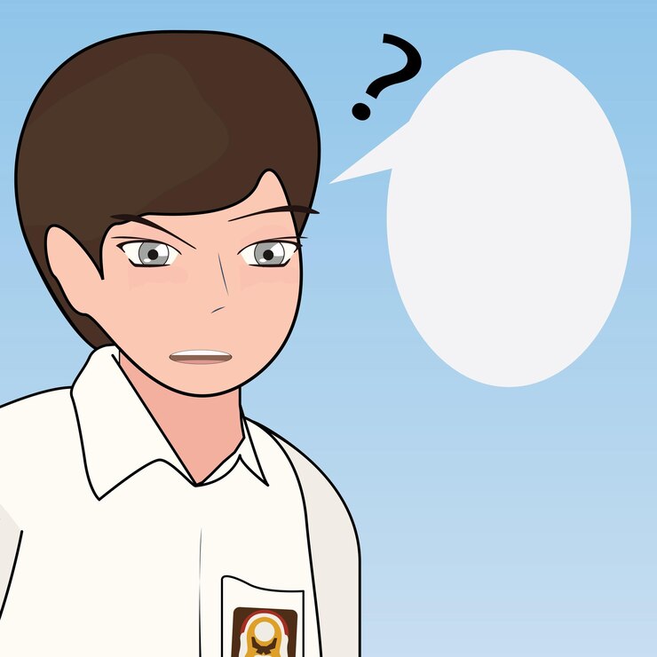Vektor facial expression teenage boy illustration background