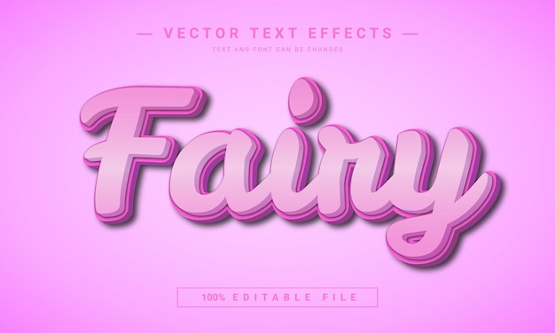 Fairy 3d editable text style
