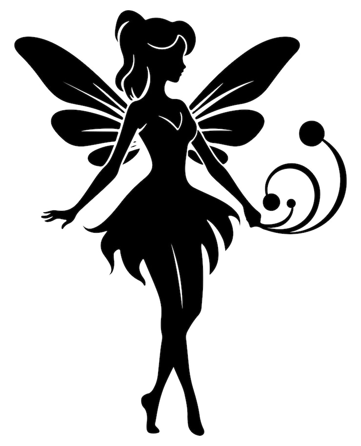 Vektor fairy silhouette vector