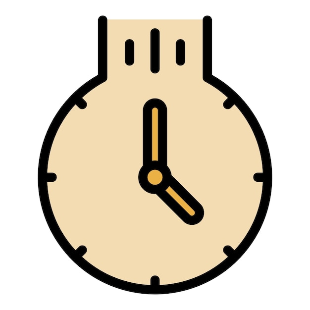 falling clock icon outline falling clock vector icon color flat isolated