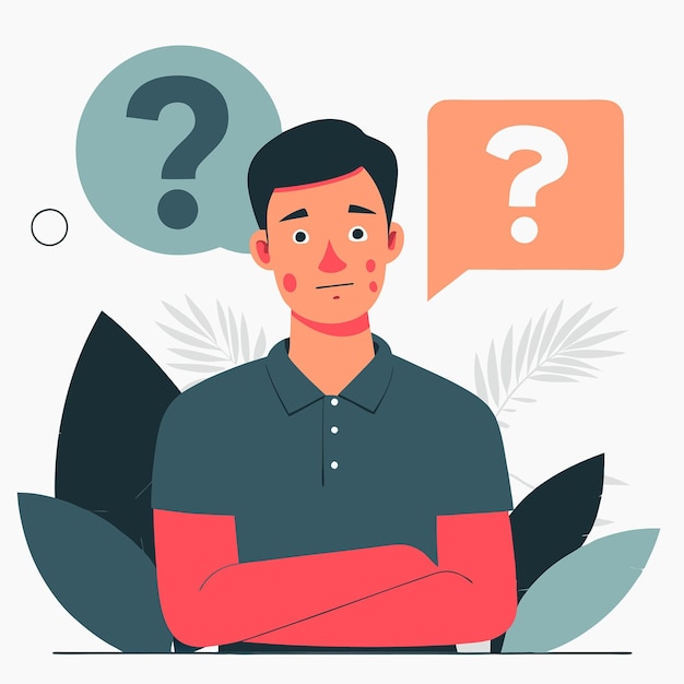 FAQs Concept Illustration with Key Points and Help Center