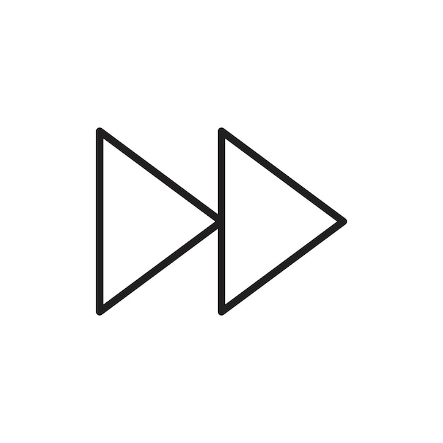 Fast forward icon Simple thin outline