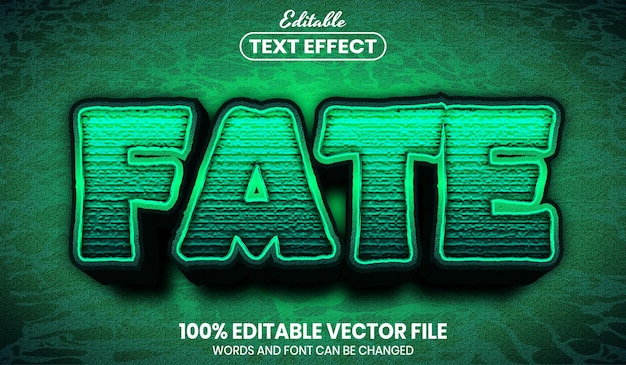 Fate text, font style editable text effect