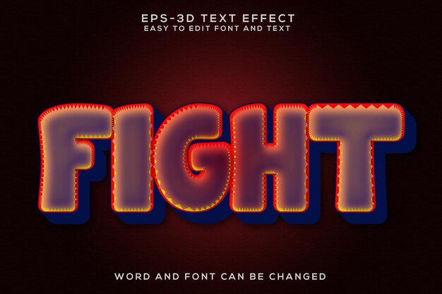 Fight 3d text effect