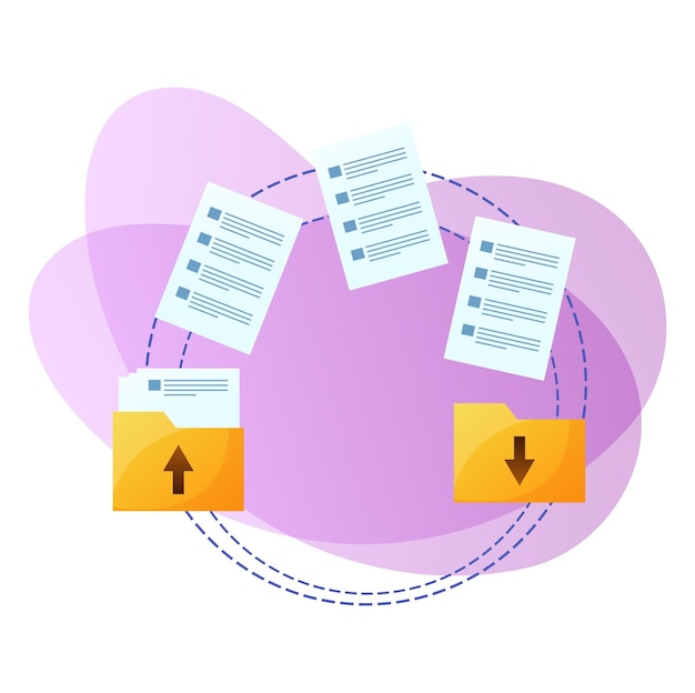 File Upload Vector Colorful Design