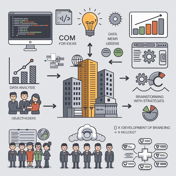 Vektor finance flat vector illustration