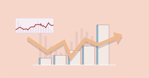 Finance growth and analyzing investments, celebrating financial success, money growth.
