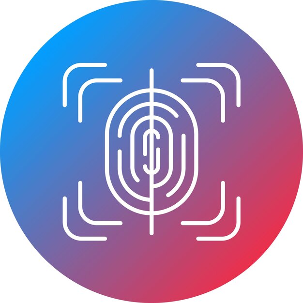 fingerprint scan icon vector image can be used for smart home