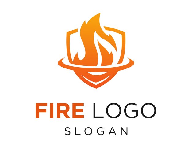 fire logo design created using the corel draw 2018 application with a white background