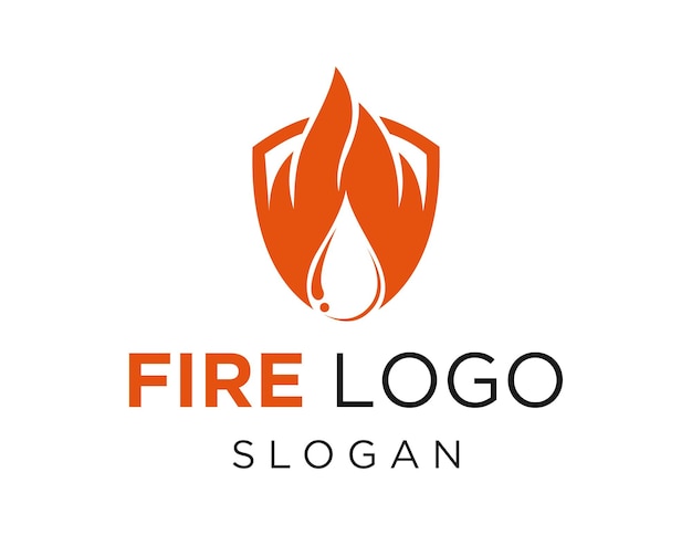 fire logo design created using the corel draw 2018 application with a white background
