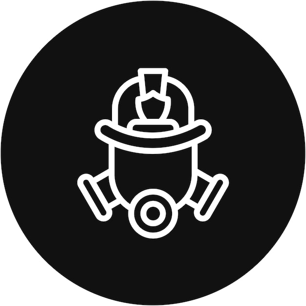 Fireman Mask Vector Illustration
