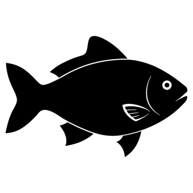 fish or seafood flat icon for food apps and websites