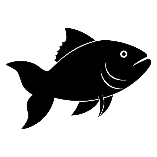 fish or seafood flat icon for food apps and websites
