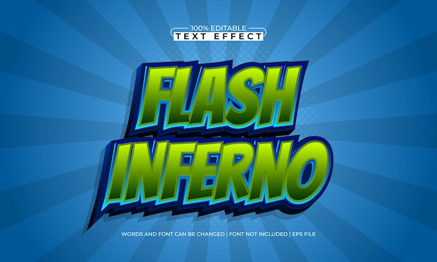 flash inferno editable text effect with a race and fire text style