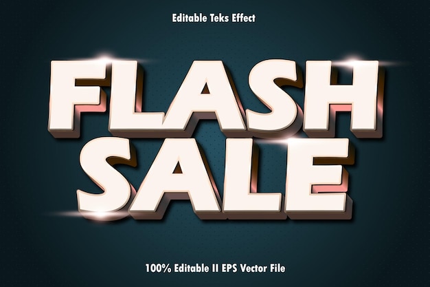 flash sale editable text effect 3d emboss gradient style