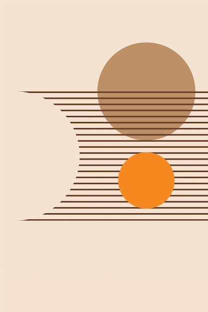 Flat abstract boho geometric background