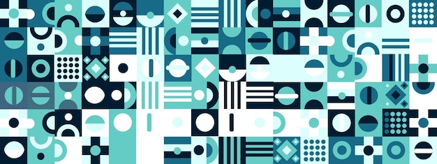 Flat abstract geometric background with abstract shapes