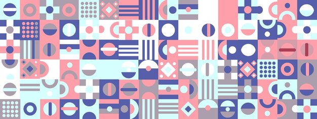 Flat abstract geometric background with abstract shapes
