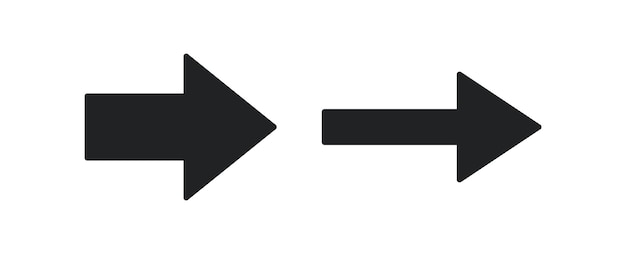 Flat Arrow Black Icons Vector Illustration