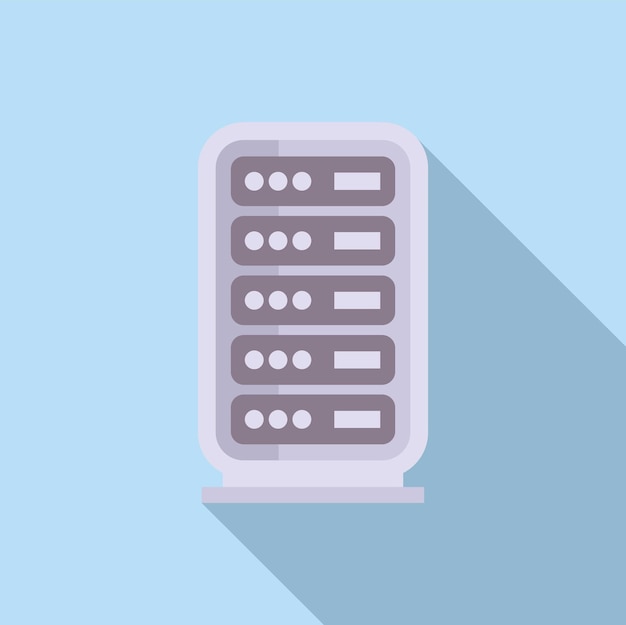 Flat design data server icon