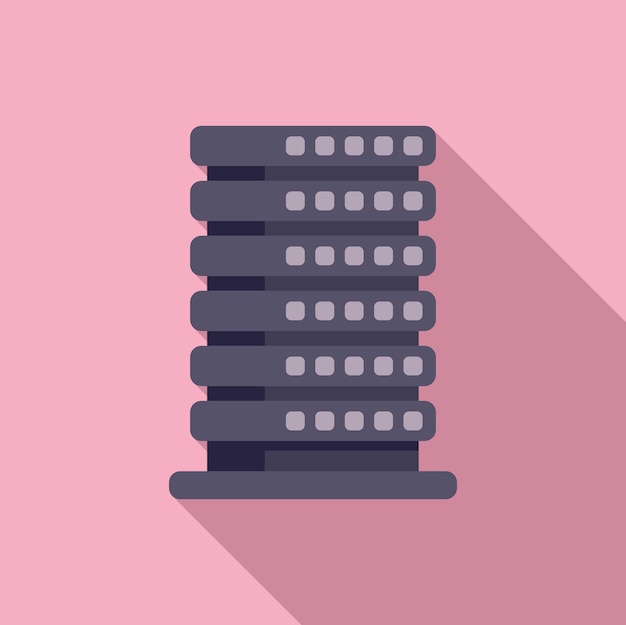 Flat design data server icon