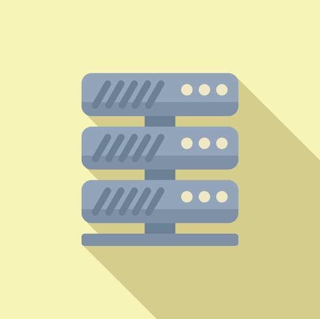 Flat design illustration of server racks