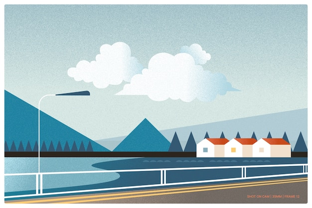 Flat design road background