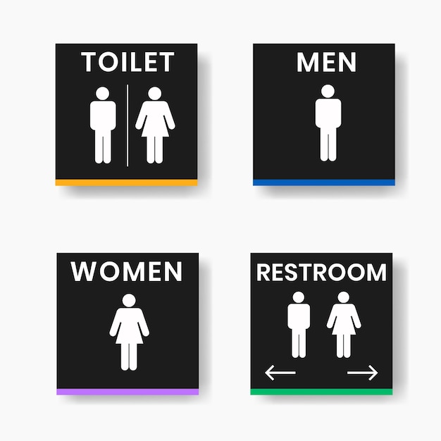 Flat design toilet icons design vector illustration