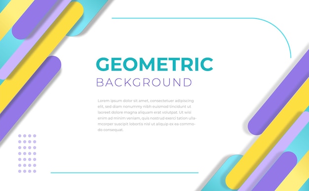 flat geometric background with empty space