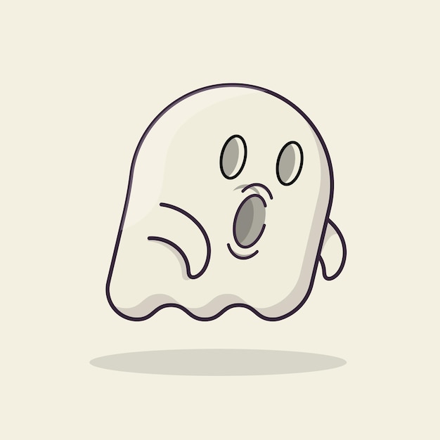 Flat Halloween Ghost Illustration