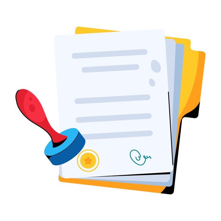 Vektor flat icon of stamp paper