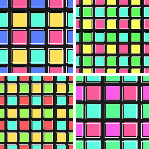 flat line pattern squares