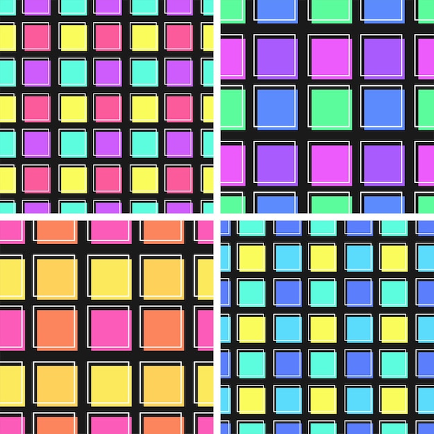 flat line pattern squares