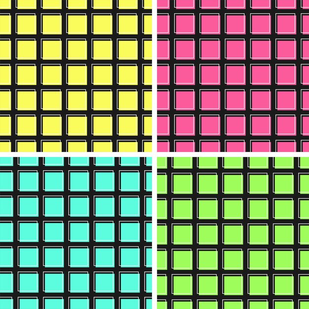 flat line pattern squares