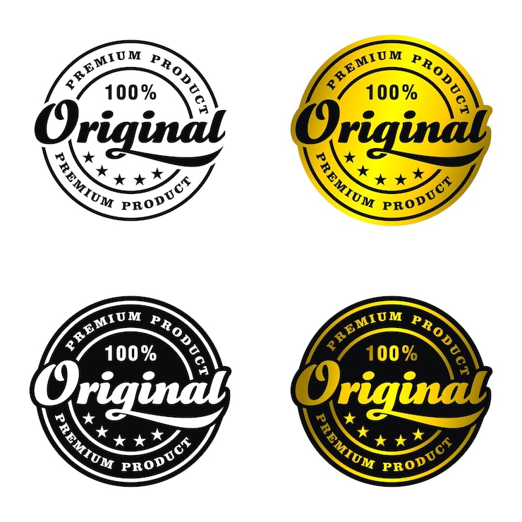 Vektor flat premium original quality stickers