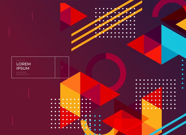 flat vector minimal geometric background dynamic shapes composition eps10 vector