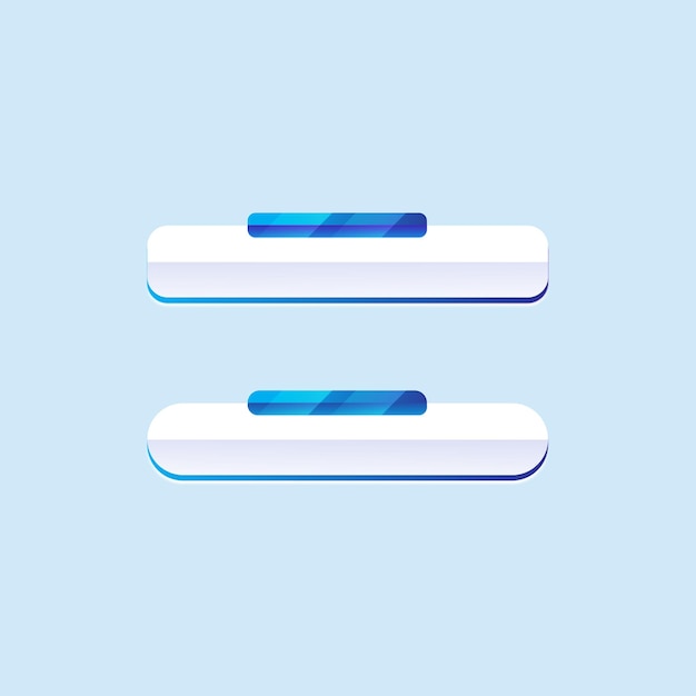 ﻿Flat web button design elements. simple design of ui web buttons