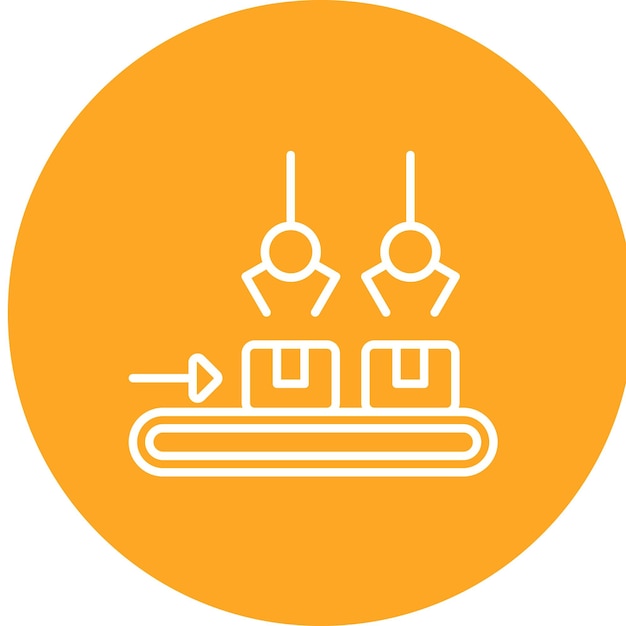 flexible assembly system icon vector image can be used for factory