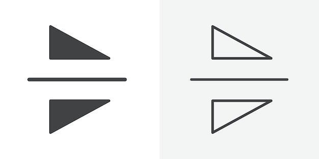 Flip vertically icon flat and simple set design
