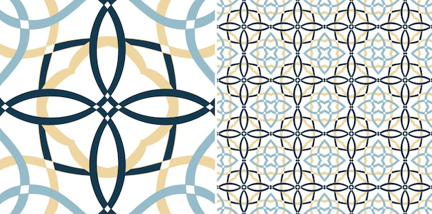 Floral decorative seamless tile pattern design