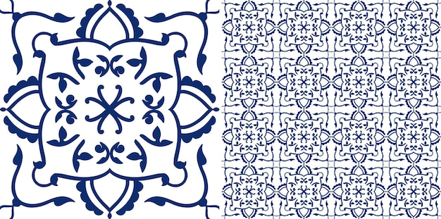 Floral decorative seamless tile pattern design