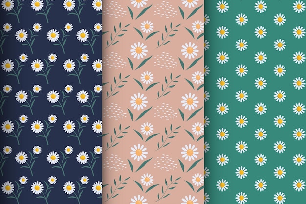 Floral pattern with daisies