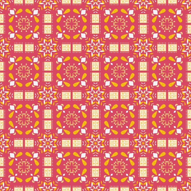 floral seamless pattern background garden nature damask aboriginal ornament art
