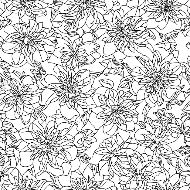 Floral seamless pattern Diagonal flower lines pattern background Line pattern Vector illustration