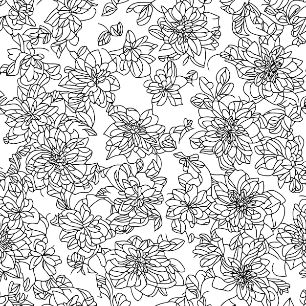 Floral seamless pattern Diagonal flower lines pattern background Line pattern Vector illustration