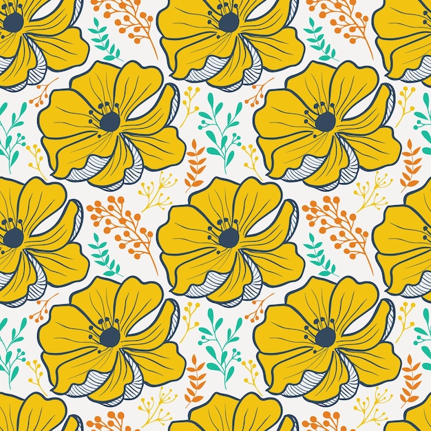 Floral seamless pattern Floral repeat for fabric and textile Flowers pattern background