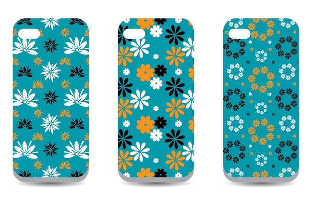 floral vector phone protector case cover colorful mobile phone cover case silicon protector
