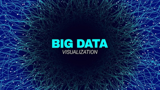Flow of big data particles circular design