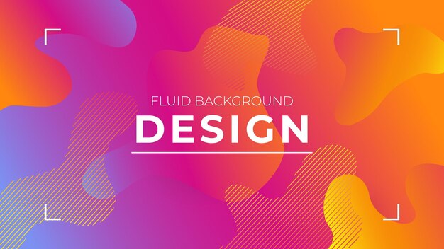 Fluid colorful background design Liquid gradient shapes composition