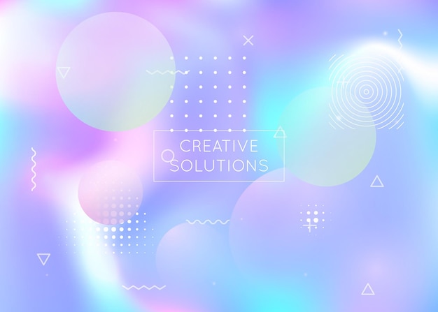 Fluid shapes background with liquid dynamic elements Holographi